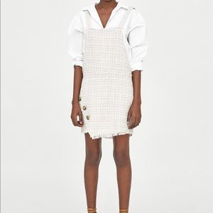 ZARA tweed pinafore dress NWOT